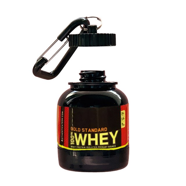 826 Whey On Whey Gold Protein Container Funnel Funel Funnel Funel Bottle Hanger