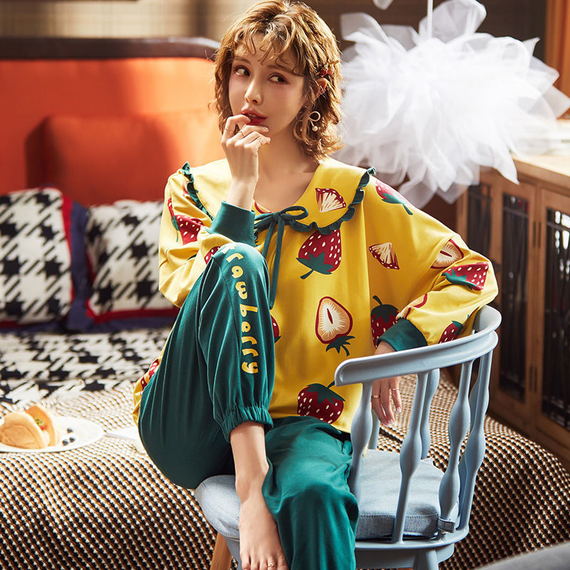 Cartoon Print Pajama Long Sleeves Top & Casual Sleepwear Terno for Girl | BigBuy360 - bigbuy360.vn