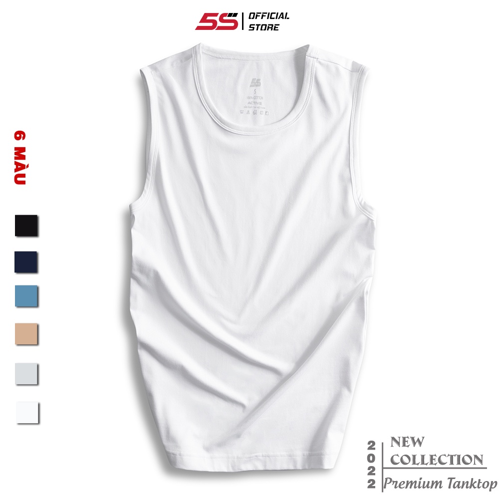 Áo Sát Nách Nam 5S (5 Màu), Chất liệu Cotton Siêu Thấm Hút, Thoáng Mát, Vận Động Thoải Mái (ATT22099-05)