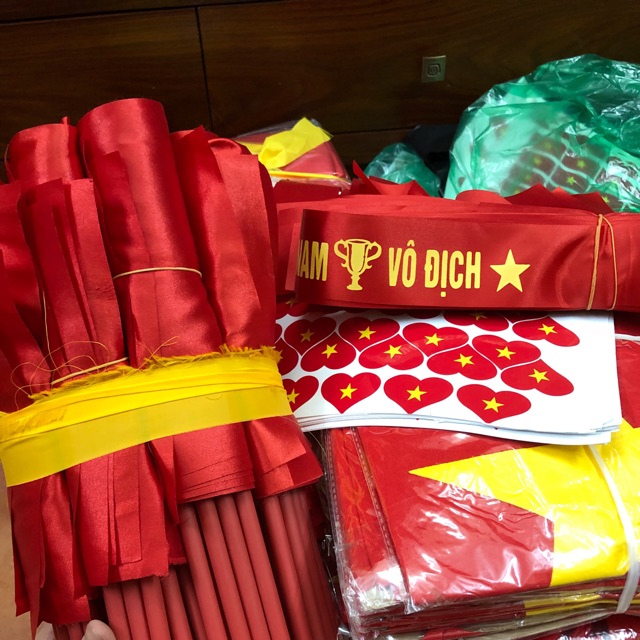 Combo CỜ QUE STICKER BĂNG RÔN GIÁ SỈ