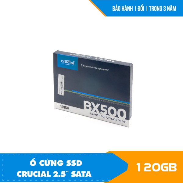 Hàng Chính Hãng - Ổ cứng SSD 120GB Crucial BX500 3D NAND SATA III