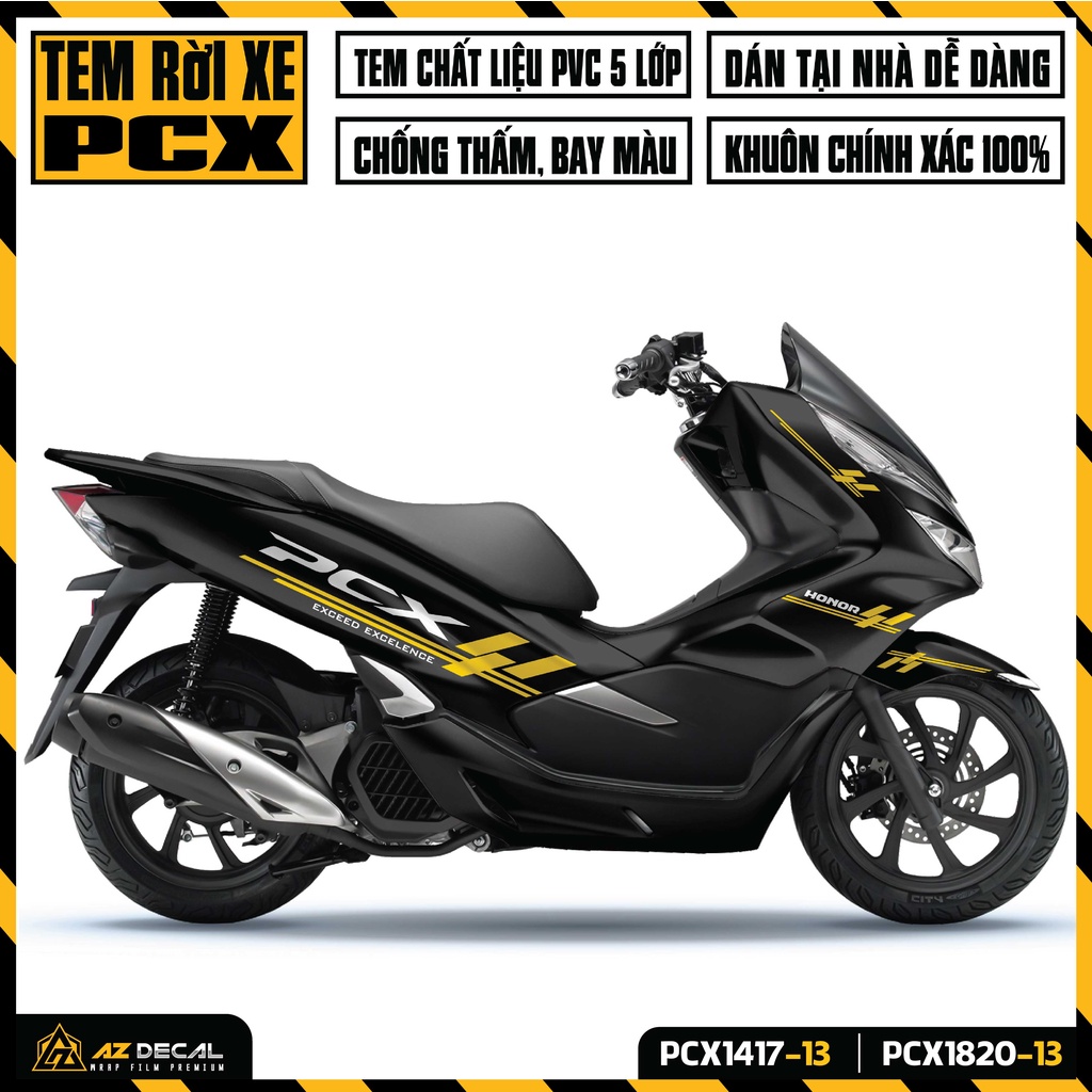 Tem Rời Dán PCX 2014 - 2020 Mẫu Exceed Excellence | PCX-13 | Decal Chế Dán Xe PCX 125 150 160 Chống Nước, Bền Màu