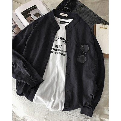 Áo Sơ Mi Cổ Tàu, Áo Cổ Tàu Chất Đũi Thấm Mồ Hôi Thời Trang Trẻ Trung Năng Động | BigBuy360 - bigbuy360.vn