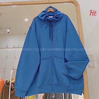 Áo nỉ khoá trơn màu mới, Áo nỉ from rộng tay phồng, thiết kế thời trang, mặc ấp áp không bị xù - FANI