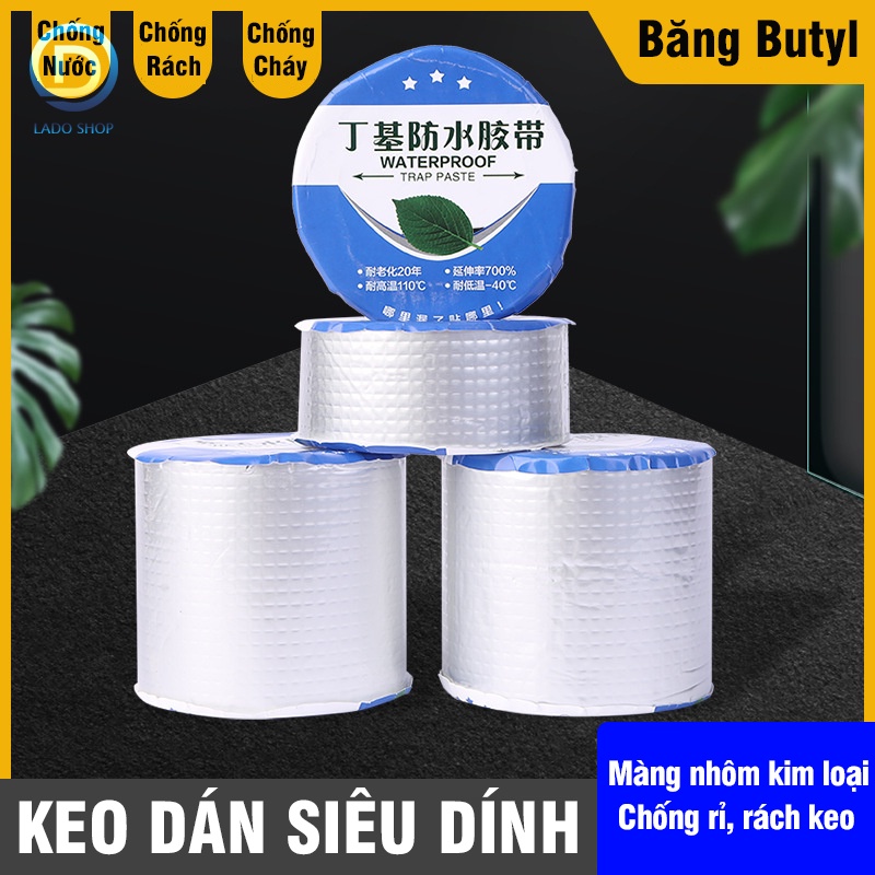 Keo dán siêu dính vá lỗ, vá vết nức, chống thấm cuộn 5m