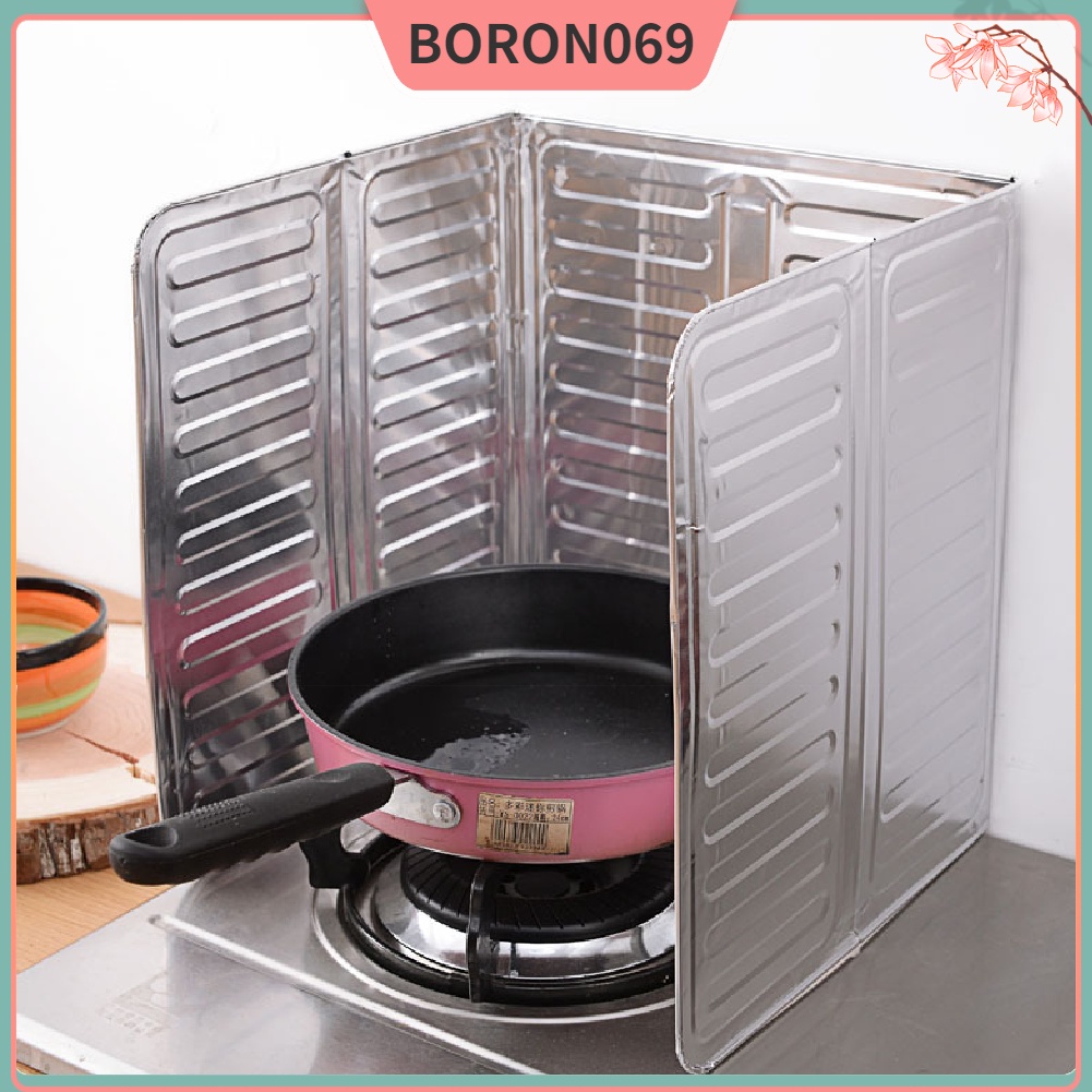 Lá chắn dầu Dầu bảo vệ chống bắn tung tóe Bếp ga Chống Màn chắn dầu 3 mặt Splatter Boron069