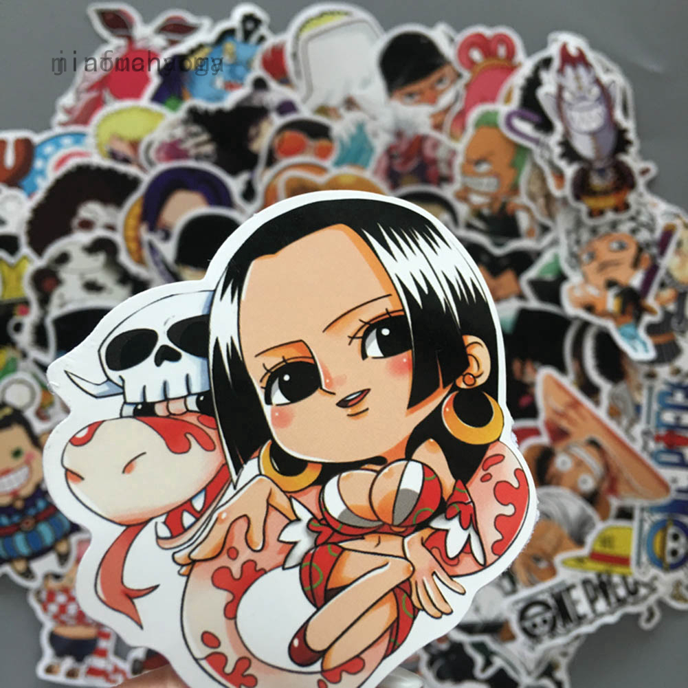 Nhãn dán hình anime one piece chống nước trang trí đẹp mắt