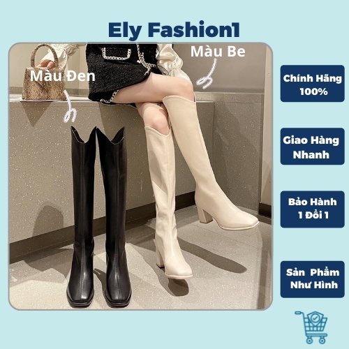 Bốt Đùi Nữ Cổ V , Giày Boot Cao Cổ Khoá Sau Cao Cấp Da Mềm Đế Cao 7 Phân Boots Ulzzang Sang Chảnh