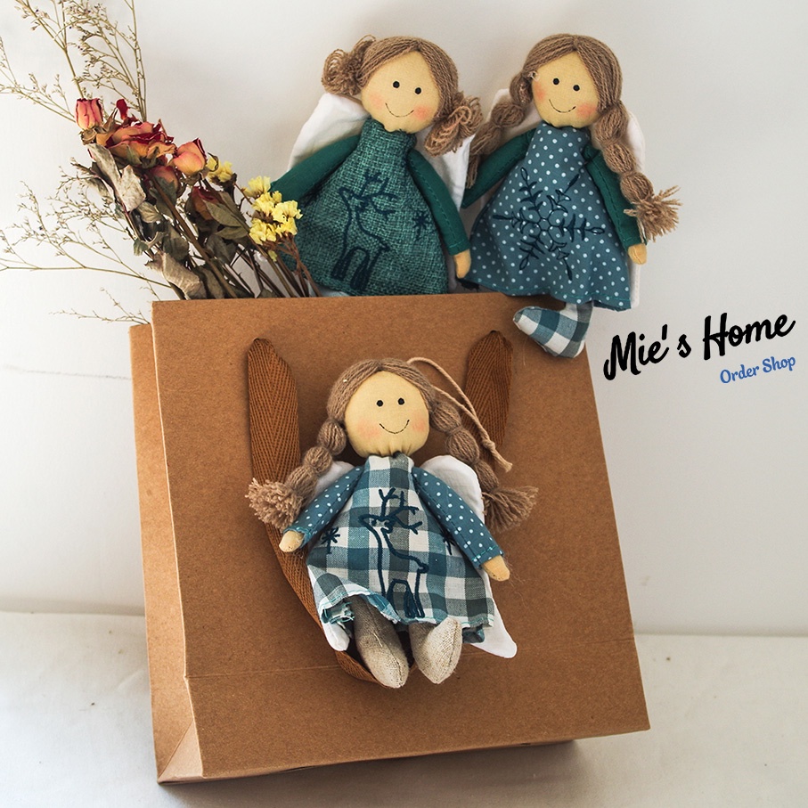 Bộ Kit tự thêu DIY búp bê Happy - thú nhồi bông tự làm, búp bê hộ mệnh - Handmade MIE Shop