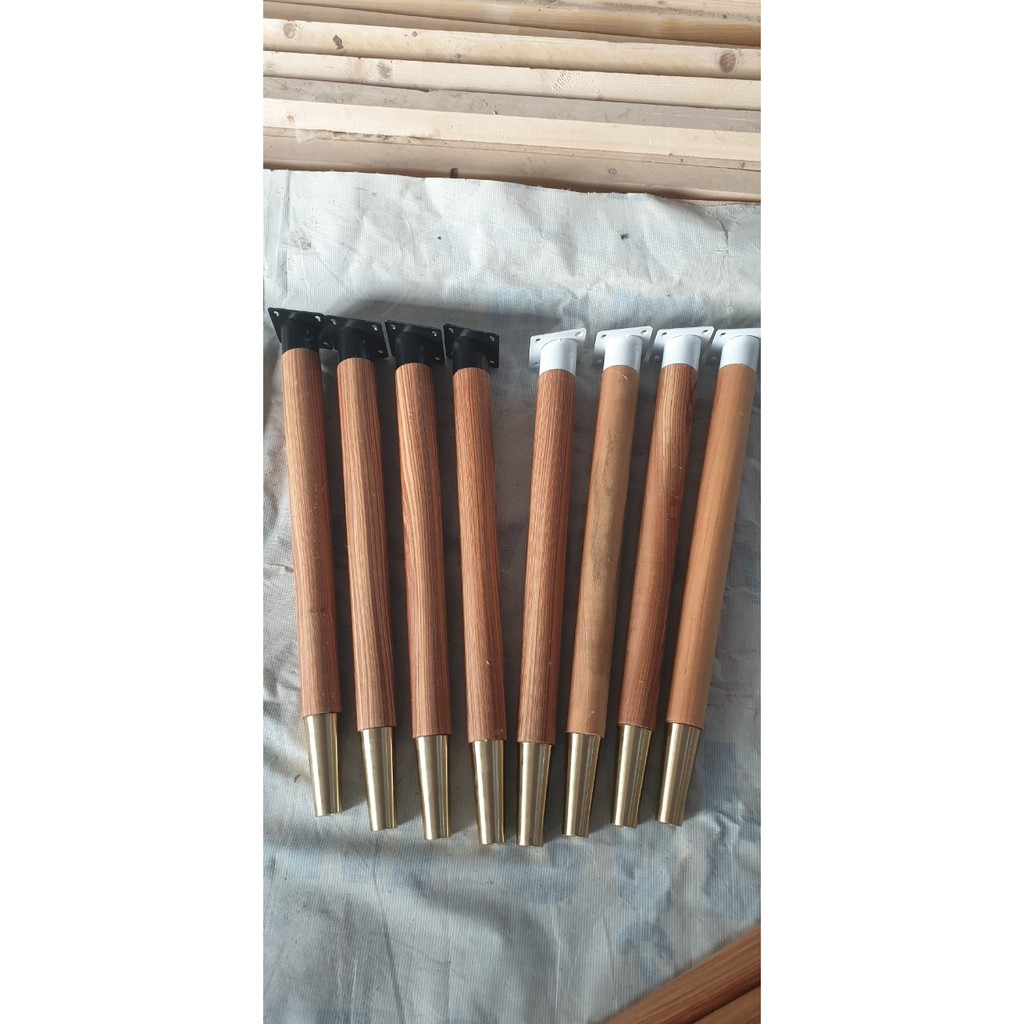 Chân bàn trang điểm cao 60cm có nút bịt đồng cao 10cm