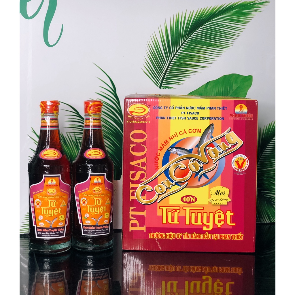 Nước mắm nhĩ cá cơm Tứ Tuyệt _ 1 Thùng 6 Chai _ 490ml/chai