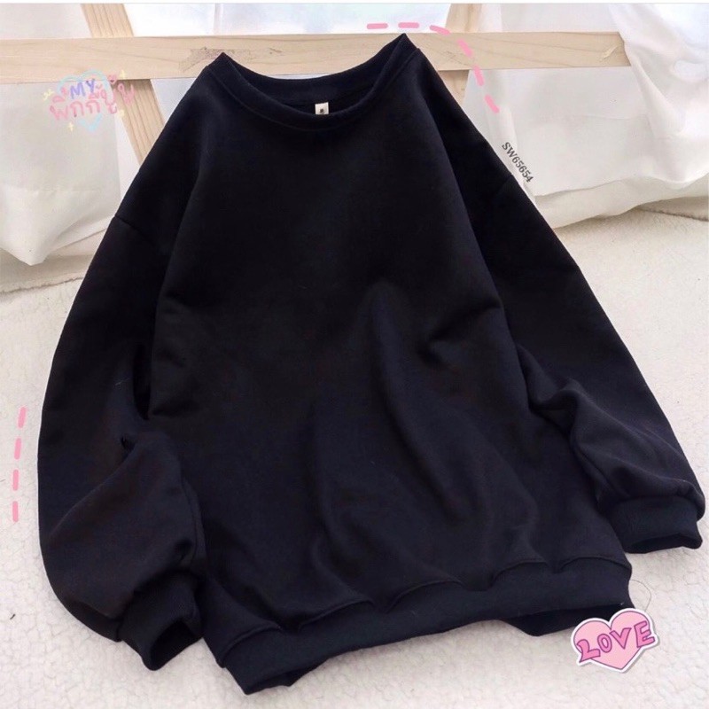 Áo nỉ sweater dài tay trơn basic unisex HOMIES | BigBuy360 - bigbuy360.vn