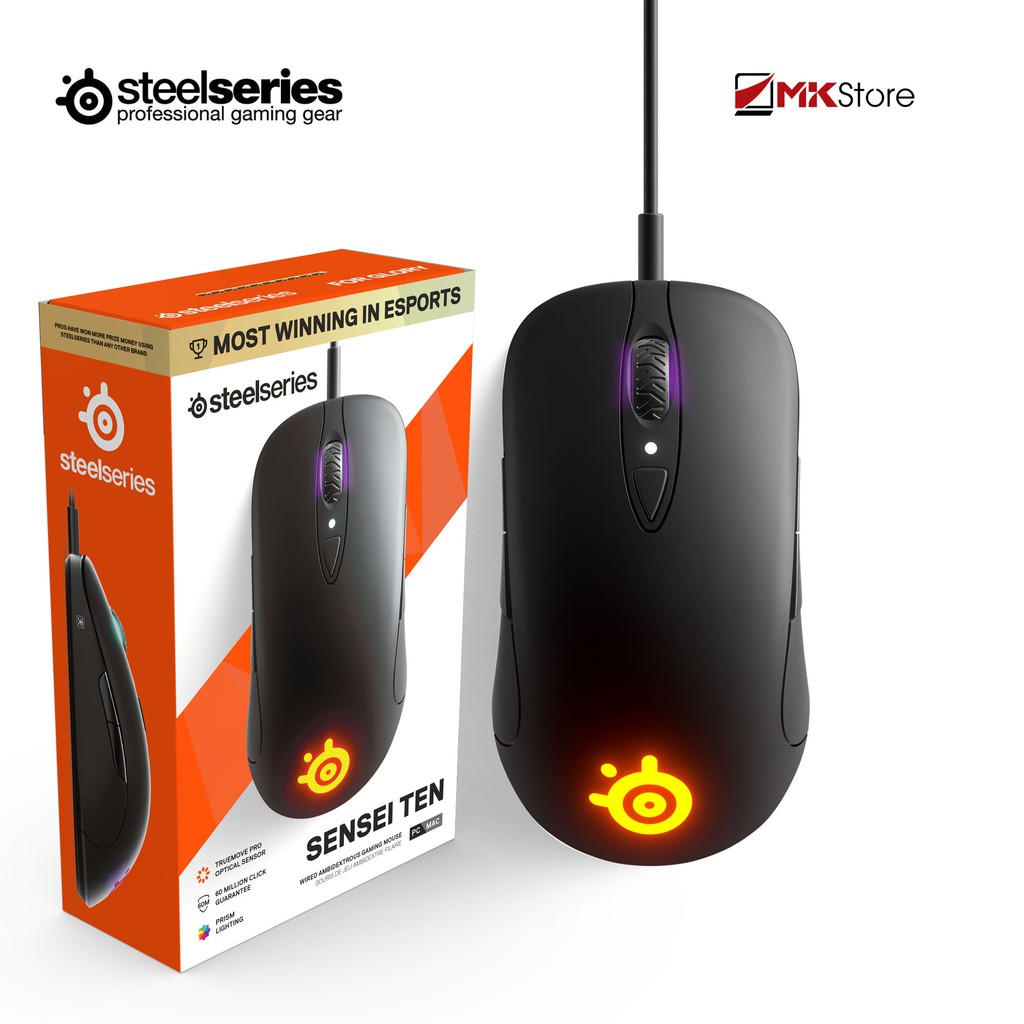 Chuột chơi game Steelseries Sensei Ten Wired Ambidextrous Gaming Mouse 18.000 CPI