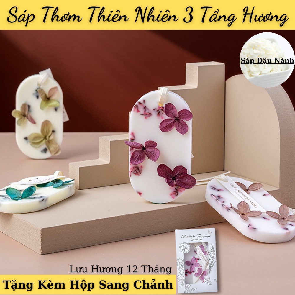 Sáp Thơm - Hoa Khô Cỏ 4 Lá May Mắn Khử Mùi Ẩm Mốc Treo Tủ Quần Áo Phòng Bàn Làm Việc Làm Quà Tặng treo xe oto0