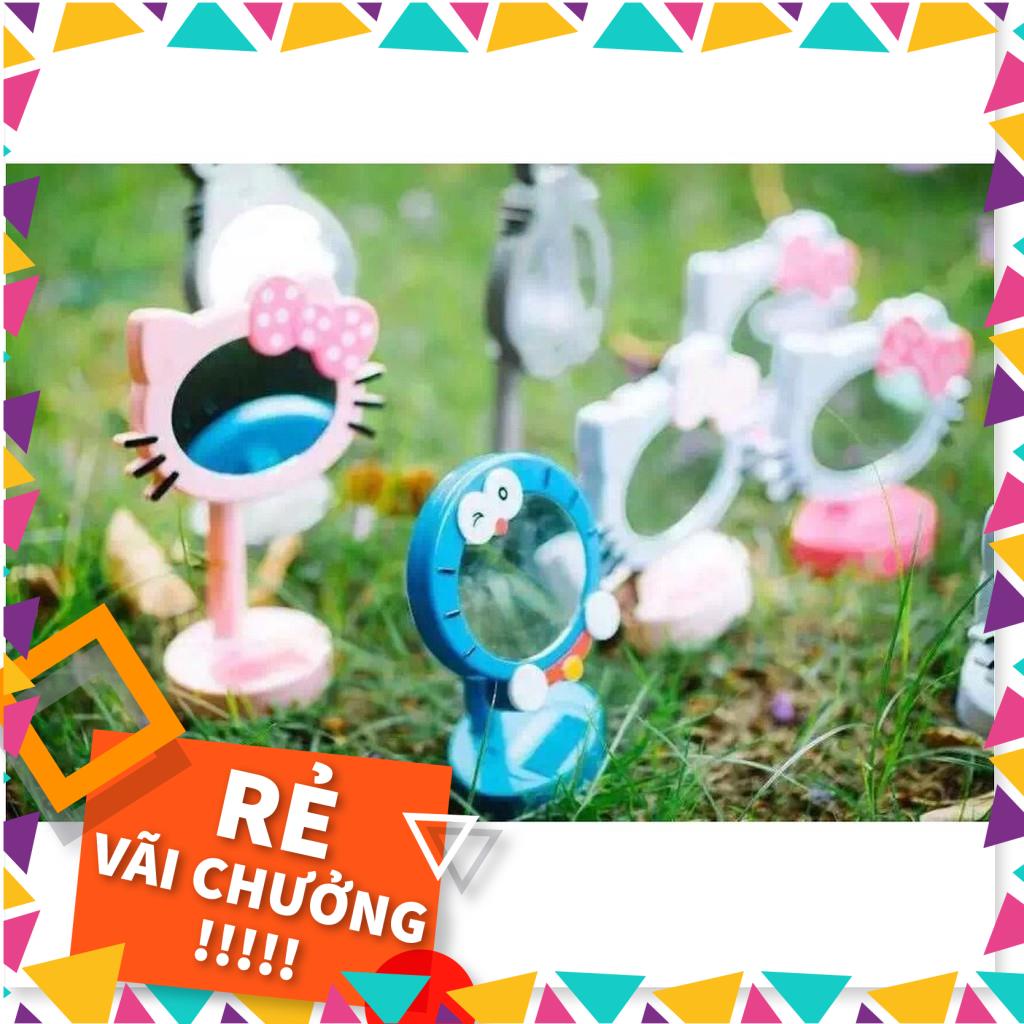 Gương trang điểm hình mèo kèm lược, có thể gấp được, tiện mang đi theo bên mình 8437