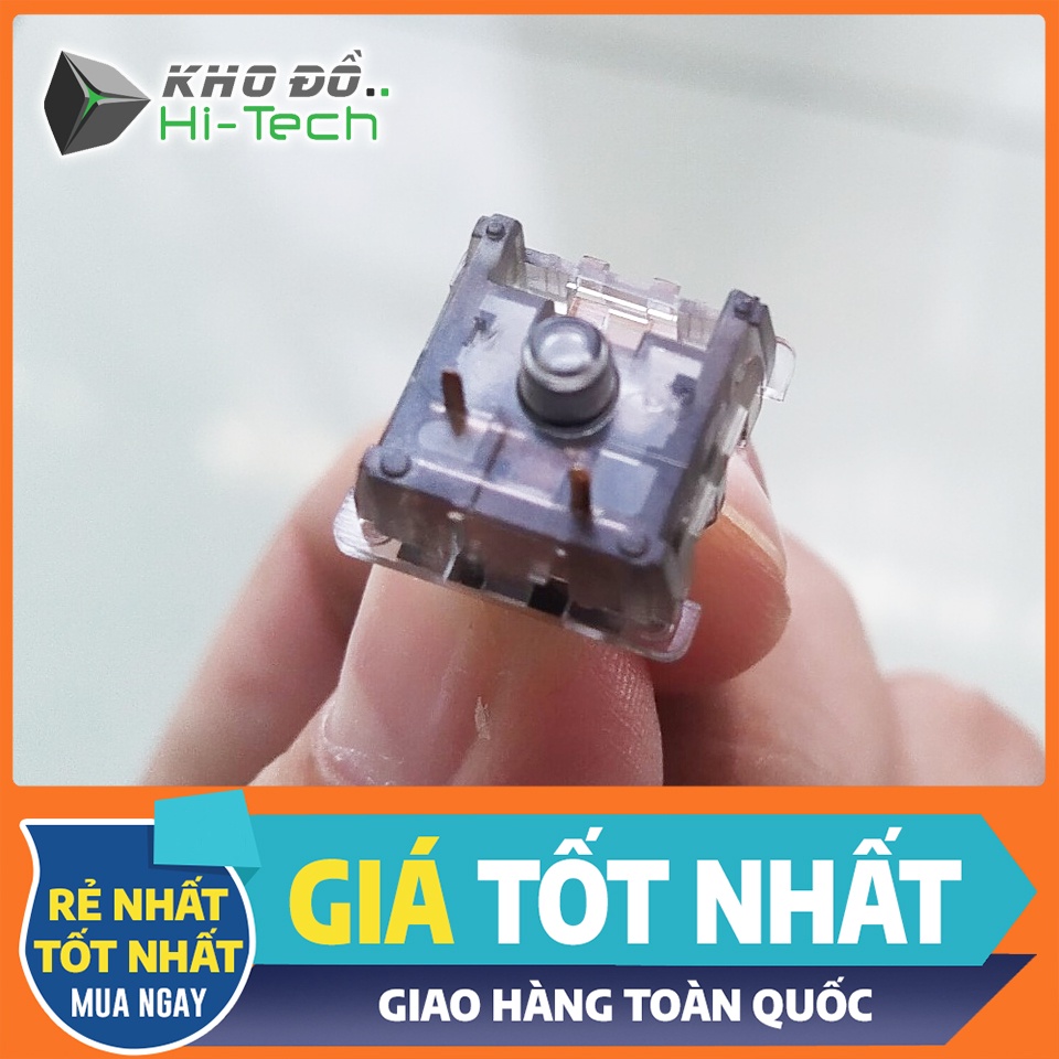 (Set 2 cái) Switch LEOBOG Smoky Quartz đã lube  𝘍𝘳𝘦𝘦𝘴𝘩𝘪𝘱  sw tactile, lò xo đôi mạ đen, stem dài KHÔNG LO CẤN KEYCAP