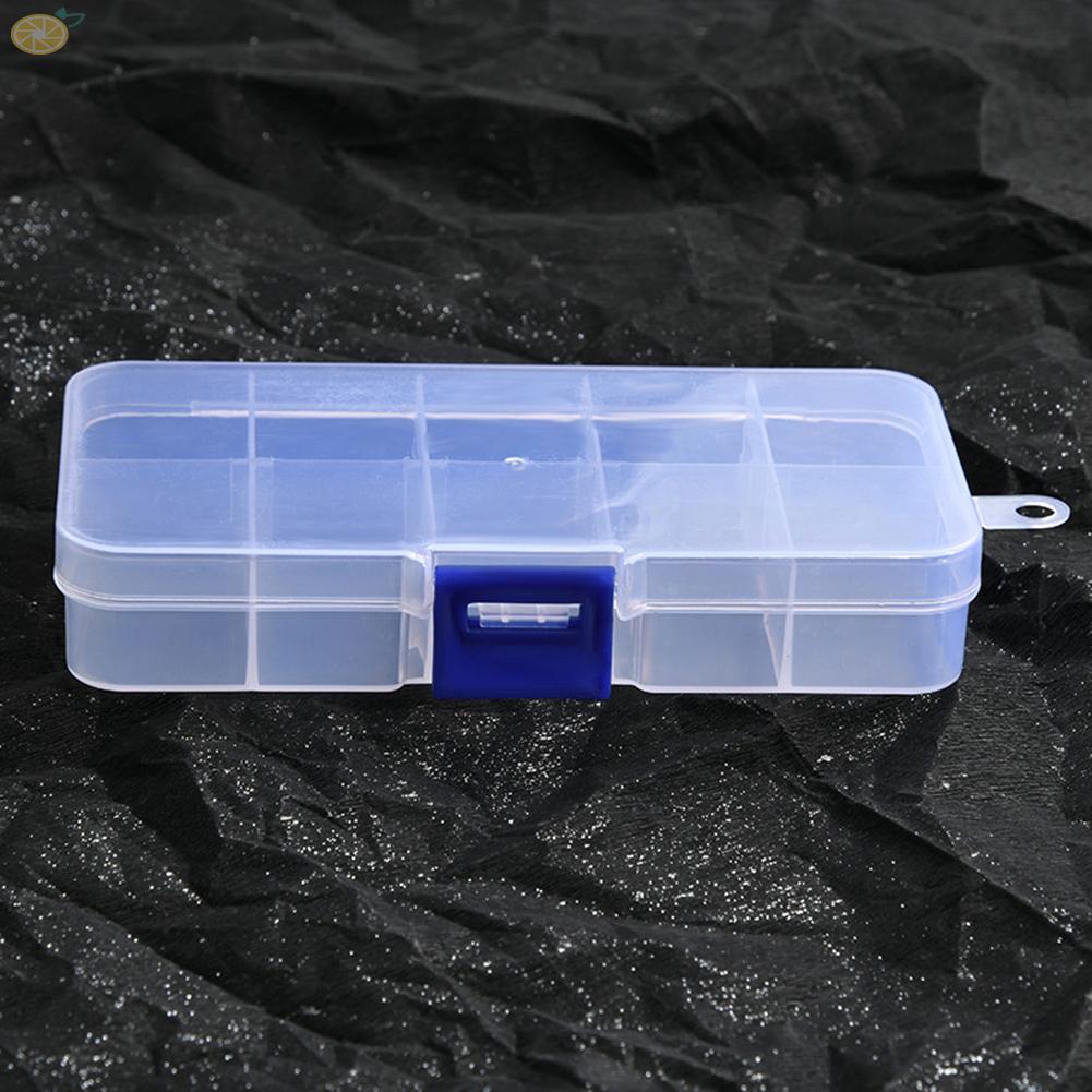 Hộp Nhựa Trong Suốt 10 / 15 Ngăn Đựng Trang Sức Tiện Dụng