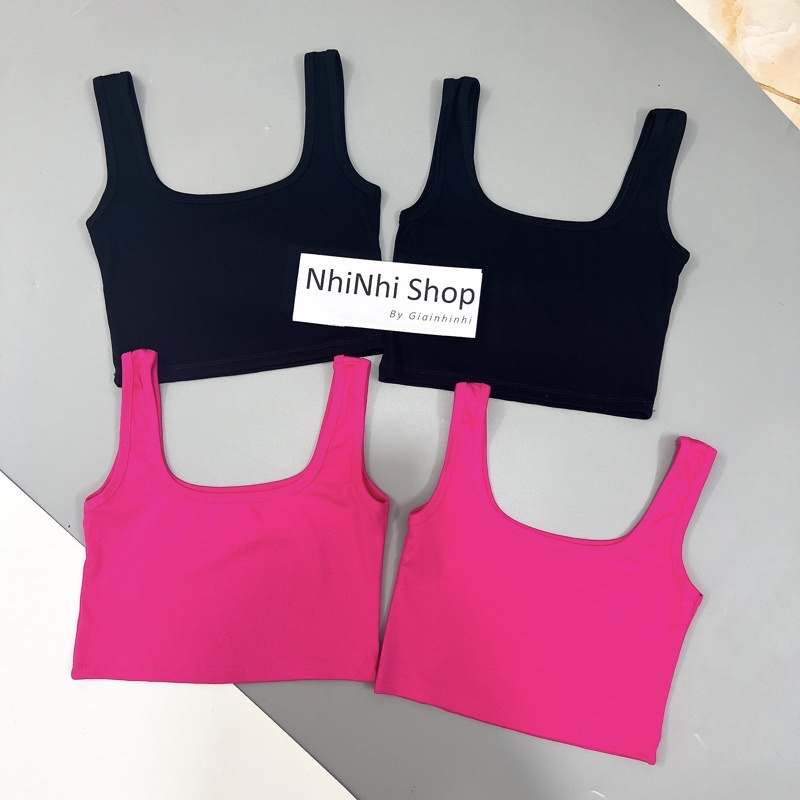 Áo ba lỗ croptop chất zip co giãn, Áo thun kiểu hai dây dáng ôm AS2804 - NhiNhi Shop