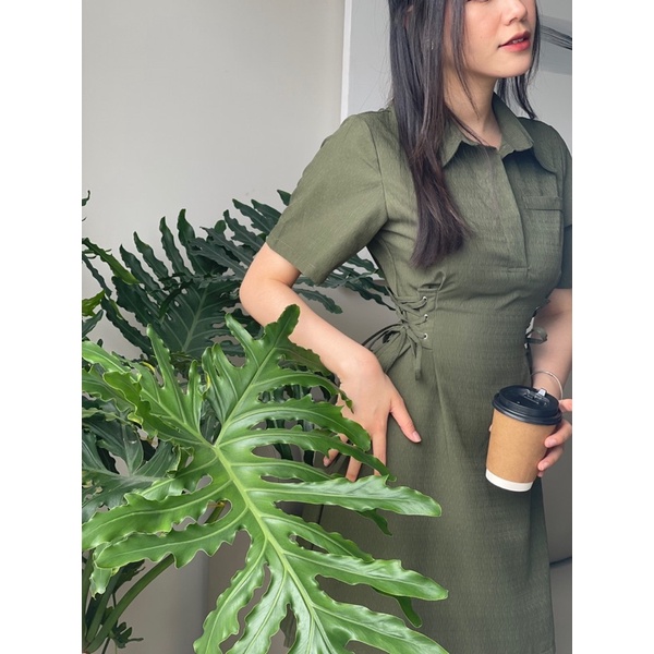 KT40 - ĐẦM POLO ĐAN DÂY EO