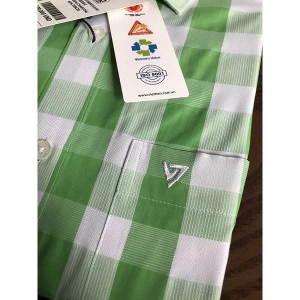 [ SALE ] Áo Sơ Mi Việt tiến dài tay mát chống nhăn phom regular fit dáng vừa.