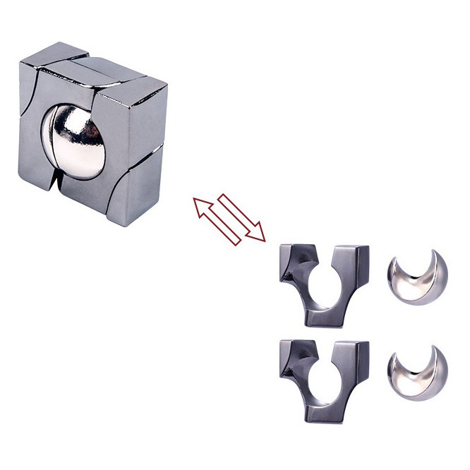 Đồ chơi trí tuệ_Thử thách trí não_Ball in Cage (V2) - Hanayama Puzzle_Hack não_Rèn luyện Tư duy Logic_Giải đố_Thông minh