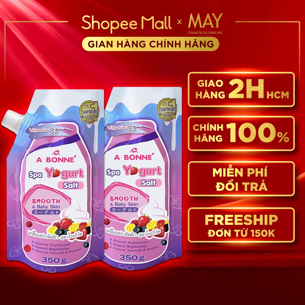 Combo 2 Muối Tắm Sữa Chua A Bonne Tẩy Tế Bào Chết Spa Yogurt Salt Thái Lan 350g