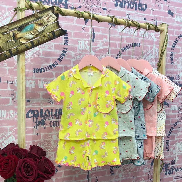 Bộ Pyjama cotton cho bé gái