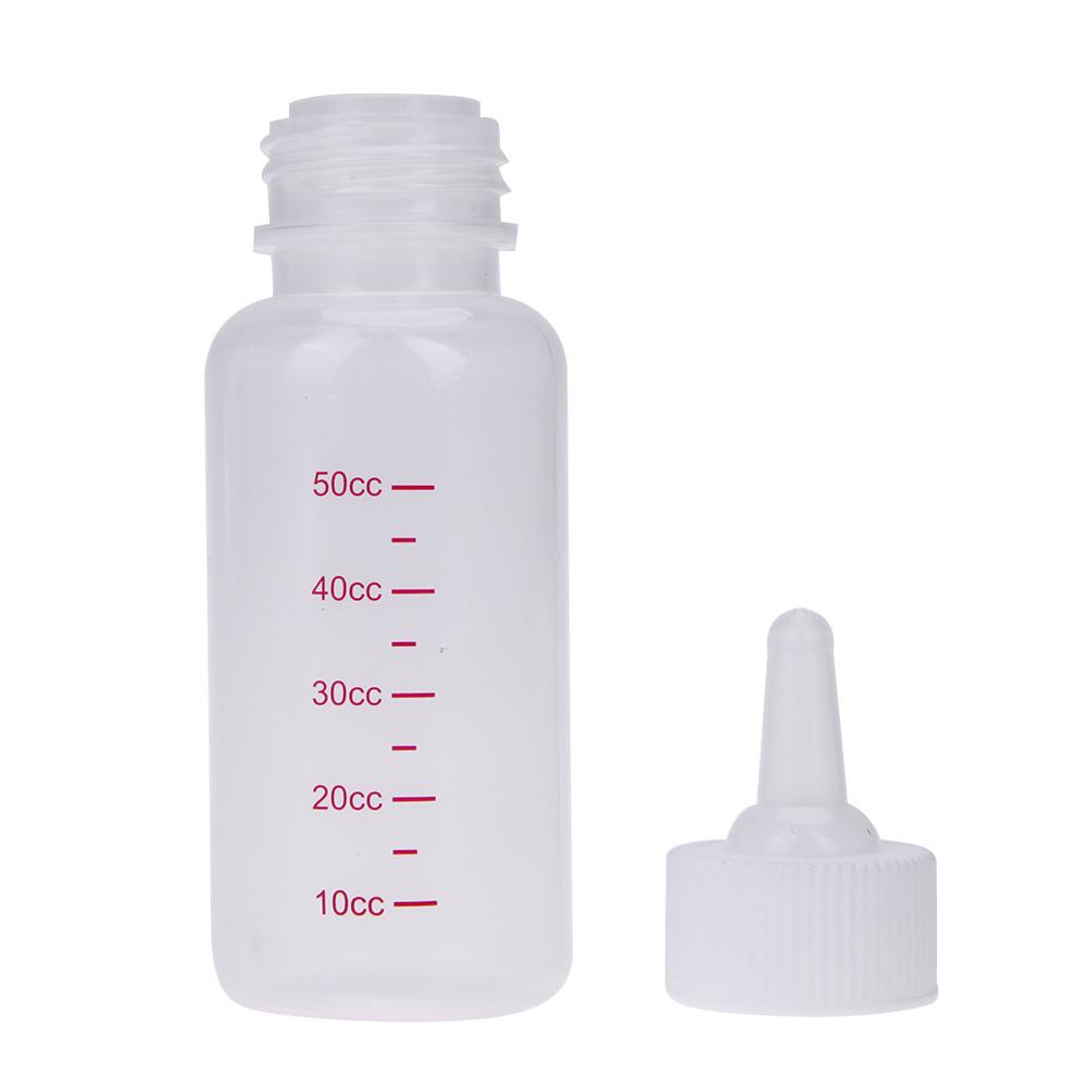 Bình sữa 50ml bằng silicon trong suốt dành cho thú cưng