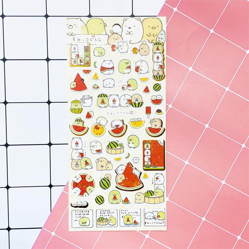( Lẻ tấm ) Sticker nhún nhảy ảnh dán cute in hình dễ thương