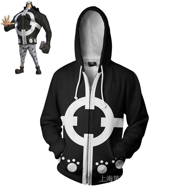 Áo Khoác Hoodie Hóa Trang Nhân Vật BARTHOLOMEW KUMA Trong Phim Hoạt Hình One Piece Nhật Bản 2021 y2ea