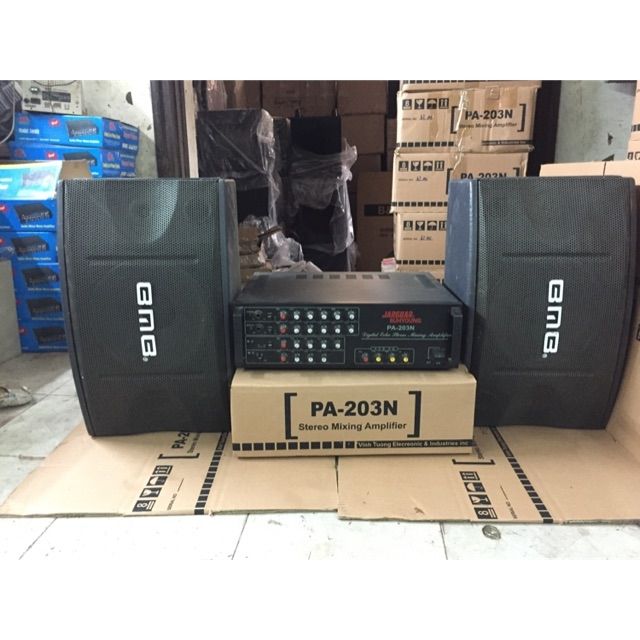 Dàn karaoke gia đình giá rẻ (BMB405c + ampli PA203N 8 sò)