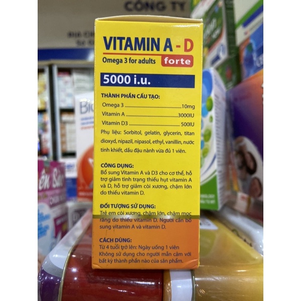 Viên uống Vitamin A-D Omega3 Forte