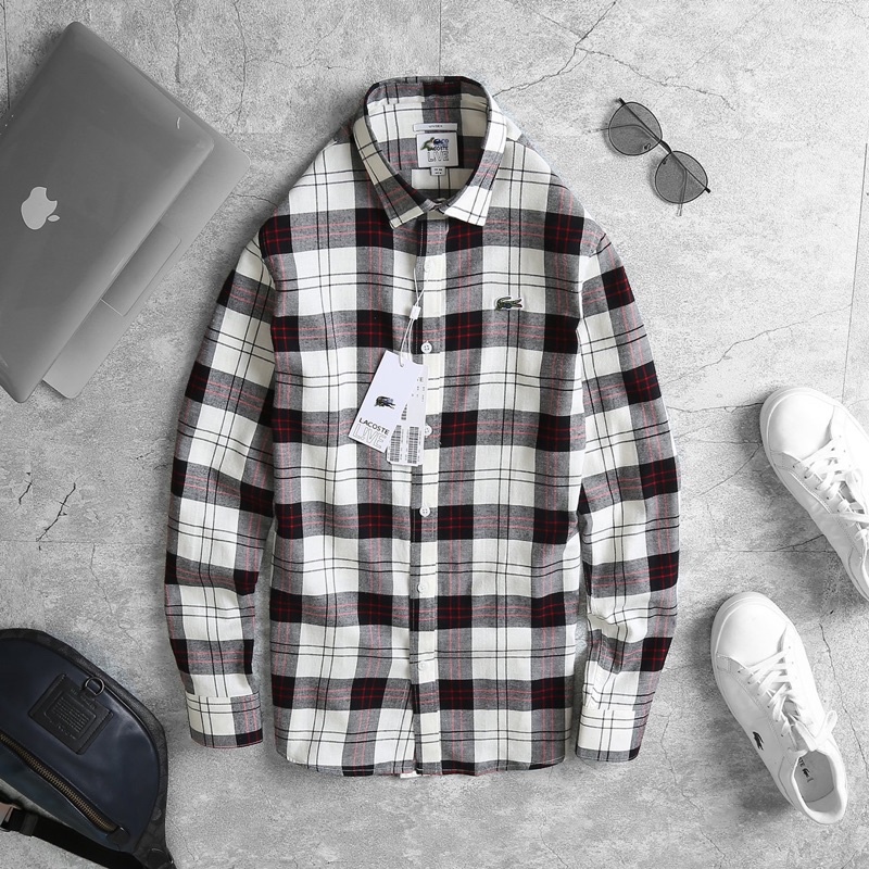 Áo sơ mi nam cotton dạ kẻ xuất dư SMLC01, áo sơ mi kẻ phong cách công sở lịch lãm, đẳng cấp doanh nhân mới nhất 2021.