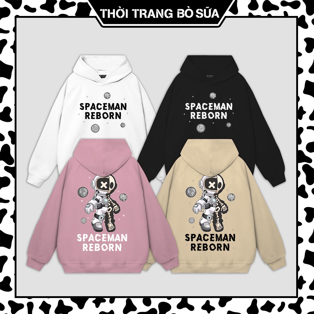 Áo hoodie thế hệ genz SPACEMAN nam nữ unisex form dáng rộng vải nỉ bông đẹp dày dặn HD09