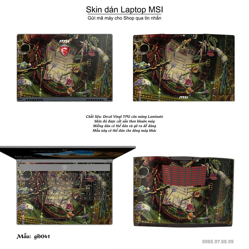 Skin dán Laptop MSI in hình Ghibli Nhật Bản (inbox mã máy cho Shop)