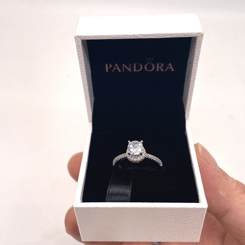 Nhẫn Đính Hôn Bạc 925 Đính Đá Cz Pandora