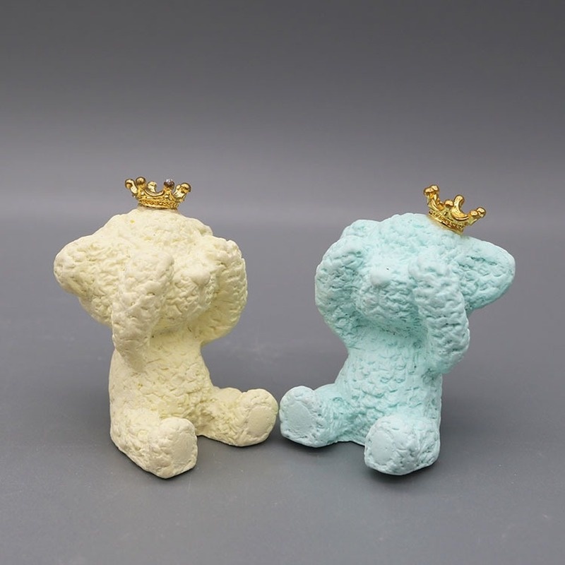 1 Phụ Kiện Trang Trí Bánh Kem Hình Gấu / Vương Miện Dễ Thương Lãng Mạn