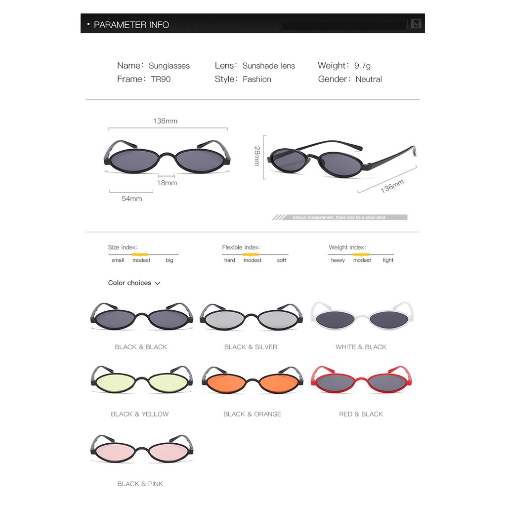 Kính Râm Samjune 15987 Gọng Hình Oval Phong Cách Vintage Cho Phụ Nữ