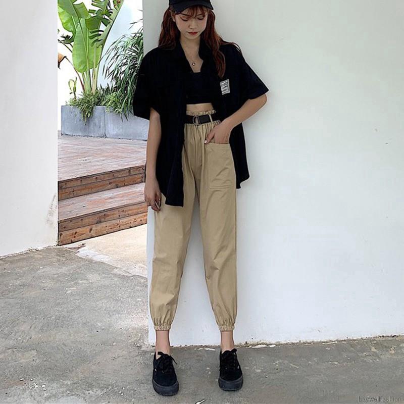 [Baywellfashion]Quần dài phối túi thiết kế đơn giản hợp thời trang | BigBuy360 - bigbuy360.vn