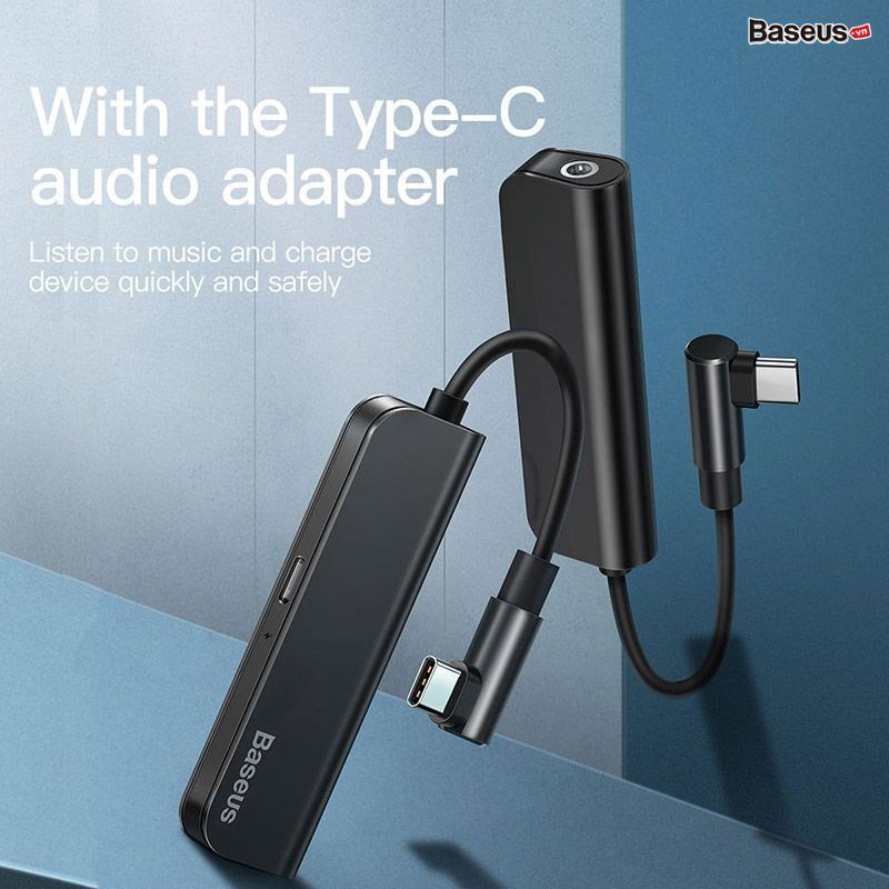 Jack Baseus L54 / L60S / L53 Cáp Chuyển Đổi Type-C sang 3.5mm vừa nghe vừa sạc