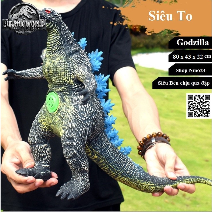 Mô hình khủng long Godzilla Gojira Siêu bự khoản 80Cm rây xanh trạng thái chuẩn bị tuyệt chiêu King of the Monsters 1578