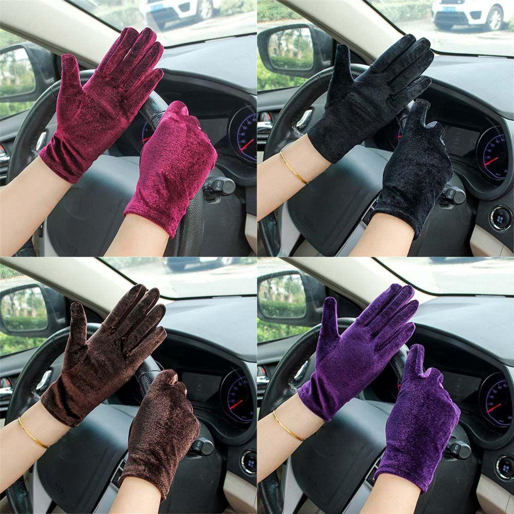 Găng Tay Lái Xe Chất Liệu Nhung Nỉ Thời Trang