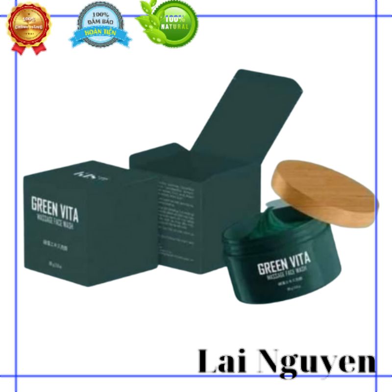 [CHÍNH HÃNG] BỘT RỬA MẶT GREEN VITA MASSAGE FACE WASH 