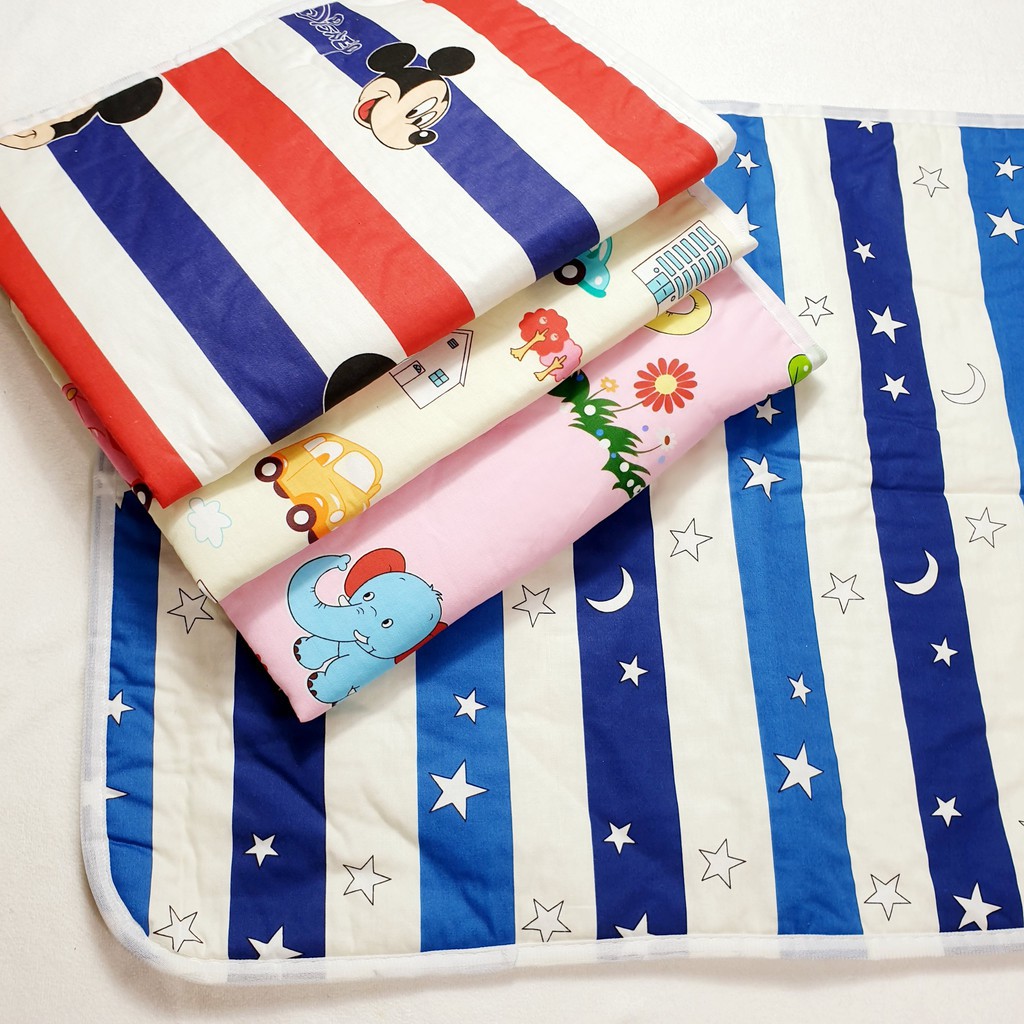 Thảm Lót Chống Thấm Cho Bé - Sợi Cotton in Hình ( loại 50*70cm )