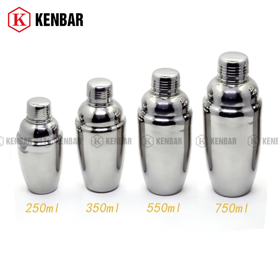 Bình Lắc Inox 500ml - 700ml, Kenbar - Nguyên Liệu Pha Chế Trà Sữa - Khoá học Pha Chế
