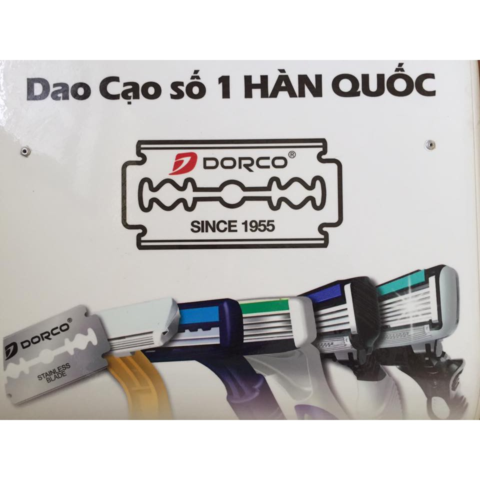 Lưỡi lam cạo tóc, cạo râu Dorco 10 hộp/ Vỉ