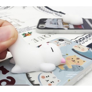 ỐP LƯNG IPHONE THÚ MOCHI (Mèo Trắng)