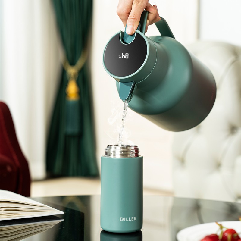 Bình giữ nhiệt Diller 8973/8974 thép không gỉ hiển thị đèn LED chất lượng cao 1.5L