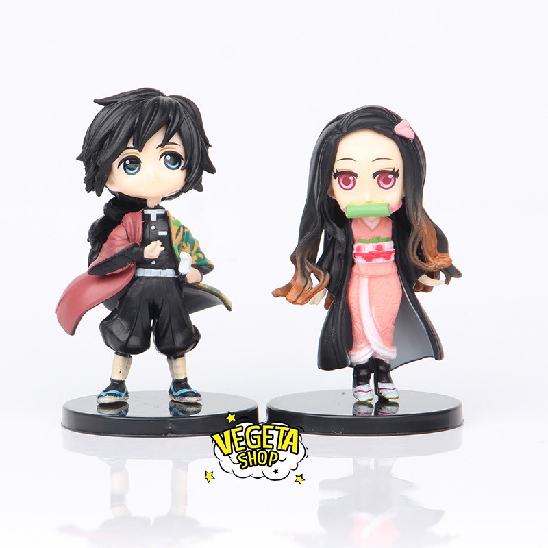 Mô hình Kimetsu No Yaiba - Mô hình thanh gươm diệt quỷ - Bán lẻ tùy chọn Tanjiro Nezuko Zenitsu Inosuke Giyu - Cao 6~8cm