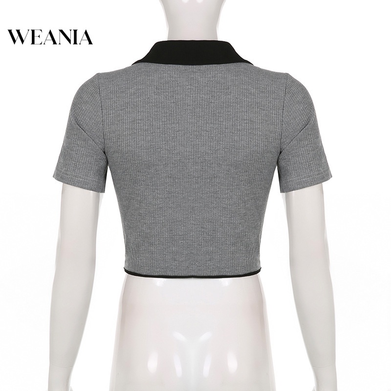 Áo Thun Ngắn Tay Cổ Chữ V Phối Dây Rút Thời Trang Hàn Quốc